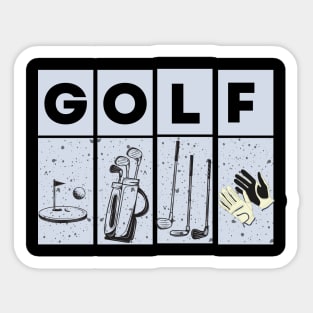 golf equipment Sticker